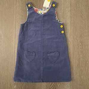 Baby Boden Heart Corduroy Dress Sz 3 - 4y